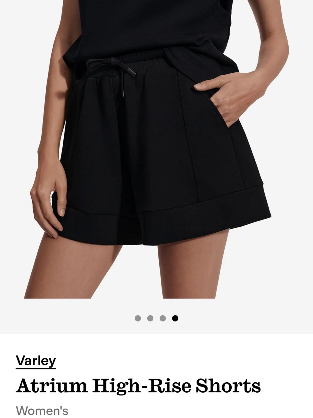Varley Marl Atrium 4.5 high rise short (black)
